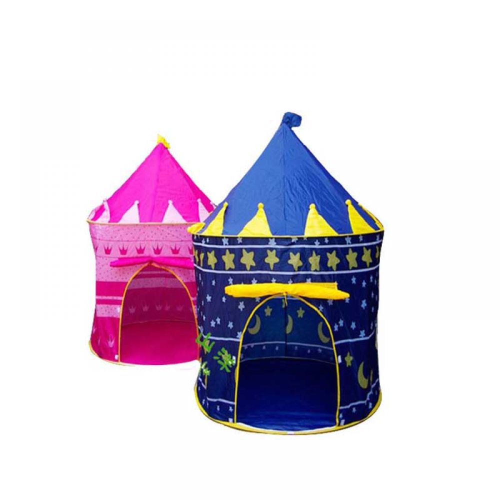 Portable Blue Pink Castle Folding Tent For Kids